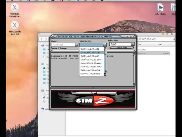 Dreambox NCF Repair Tool SIM2 EDition v2.1 ....Dm800HD clone no ca found error