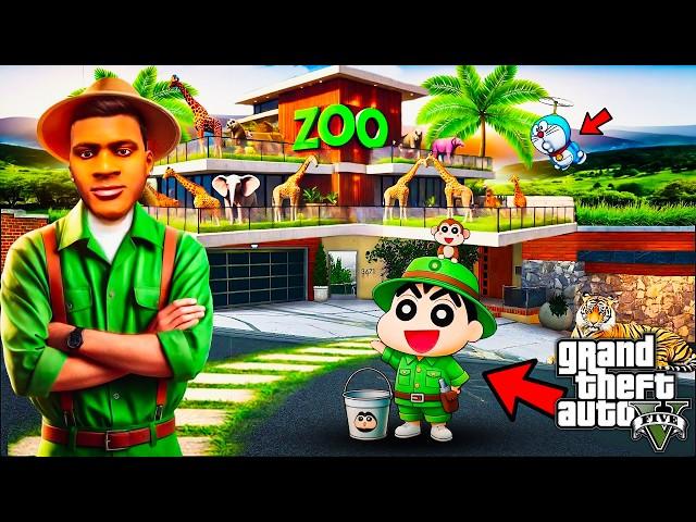 GTA 5: Shinchan & Franklin Upgraded His Own House into Zoo in Gta 5...!(Gta5 mods)