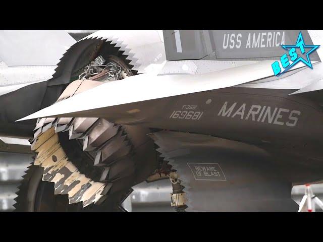 Military Best: F-35B Moves Thrust Vectoring Nozzle for Massive Thrust Display in Takeoffs & Landing!