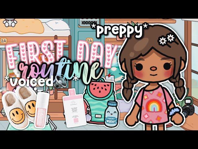 First Day Of School *MORNING ROUTINE*  ||  with voice || Toca Boca Roleplay