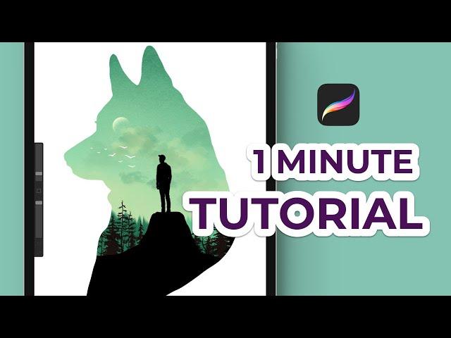 How To Make An Easy Procreate Illustration (1 Minute Tutorial For Beginners) (#Shorts)