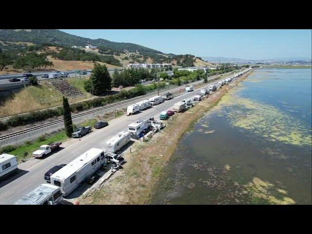 Mile-long RV encampment symbolizes growing housing crisis in Bay Area