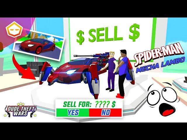 SELLING SPIDERMAN LAMBORGHINI Transformer  DUDE THEFT WARS FUNNY MOMENTS | Abequ Gaming