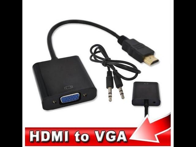 Переходник с HDMI на VGA рабочий