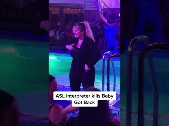 ASL Interpreter slaying Baby Got Back #shorts #funny