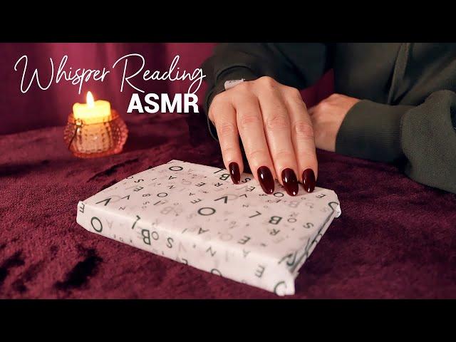 ASMR ️ Whisper Reading by Candlelight ️ Paper Crinkles, Book Tapping