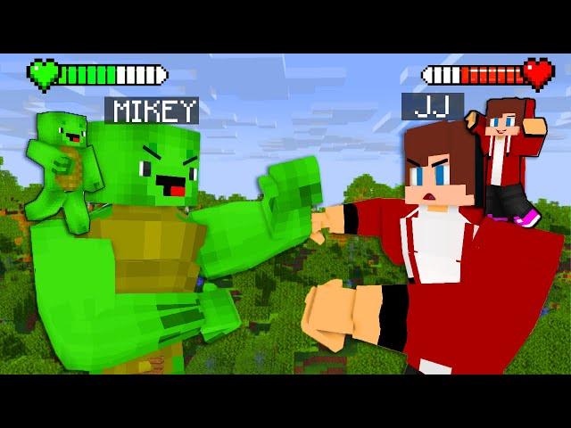 JJ vs Mikey Giant Titan Fight Battle - Maizen Minecraft Animation