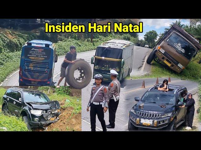 Detik Detik Roda Tronton Lepas Tabrak Canter  Insident Laka Hari ini. POLDA Datangi Bukit Kodok ??