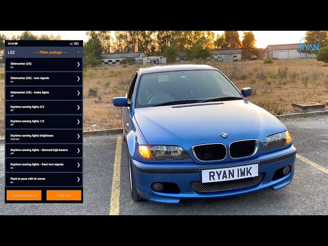 Coding DRLs with CARLY - BMW E46 - US Sidemarkers -  Quick & Easy!