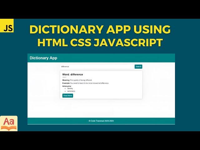 How to Build a Dictionary App in JavaScript