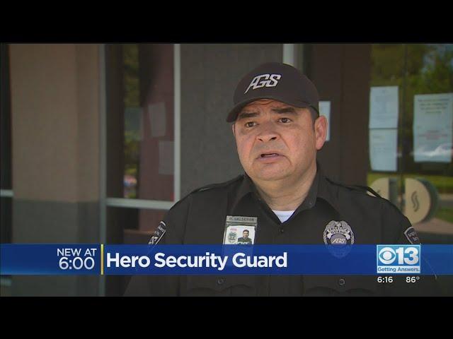 Hero Security Guard Saves Man's Life