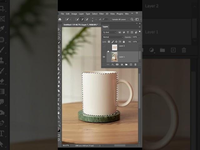 Mock Up Coffee Mug, Adobe Photoshop Tutorial 2024 #shorts #shortvideo