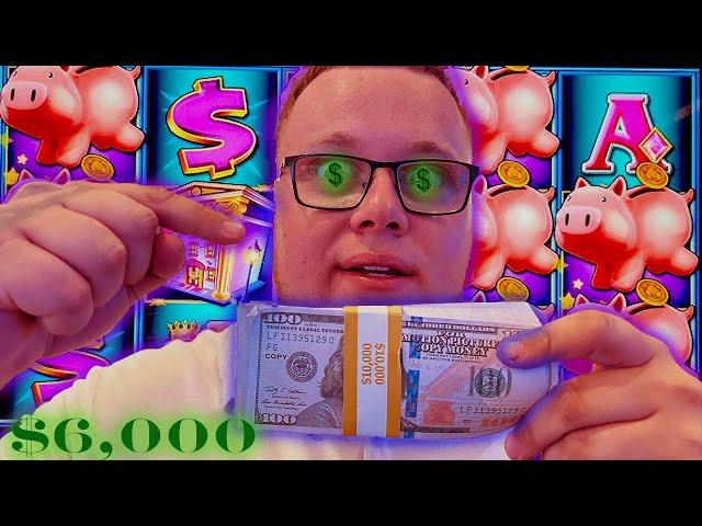 Thousands Of Dollars Into A Piggy Bank Slot