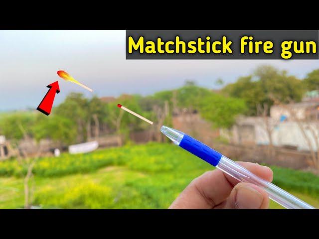 Match stick fire gun | amazing matches rocket | matchstick rocket fire gun | diy mini rocket