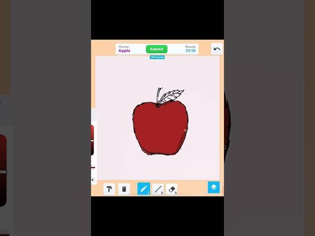 ROBLOX SPEED DRAWING AN APPLE  #roblox