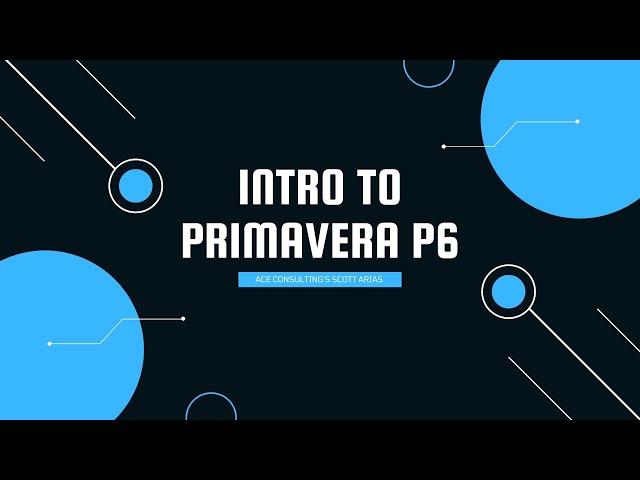 PRIMAVERA P6 MADE EASY! Intro to Primavera P6 - ACE Consulting