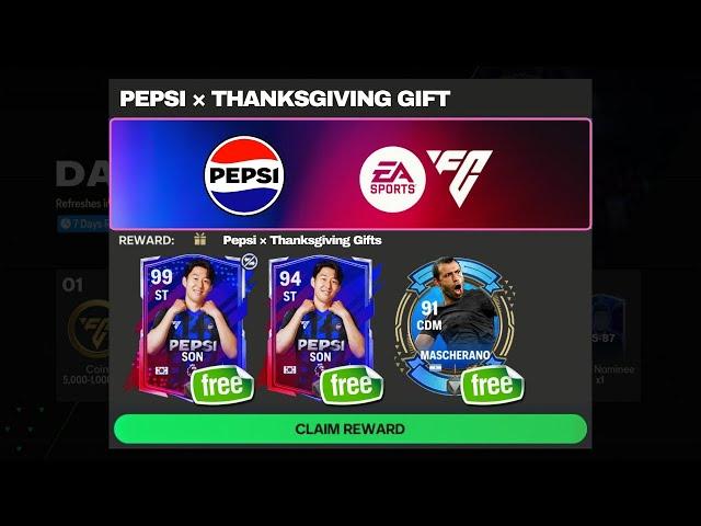 Son Heung Min Free Pepsi Gift | Redeem Code | Fc Mobile