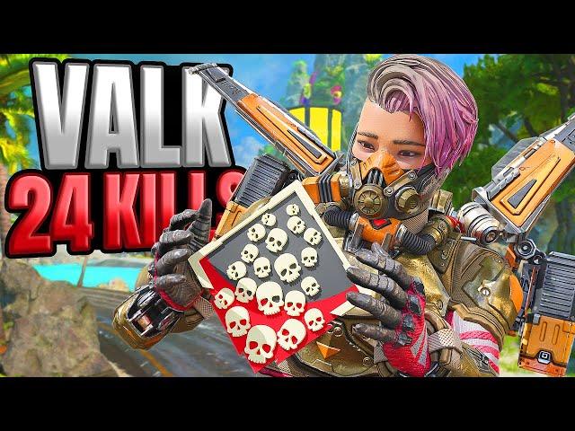 AMAZING Valkyrie 24 KILLS and 6,625 Damage Apex Legends Gameplay Season 22