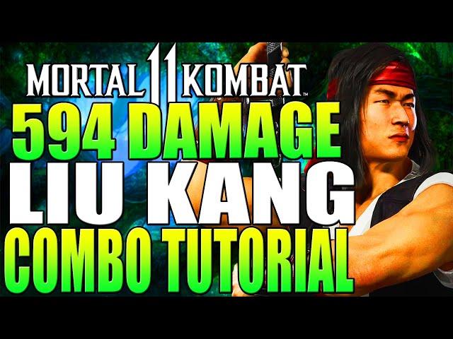 Mortal Kombat 11 - 594 Damage Liu Kang Combo Tutorial - Daryus P
