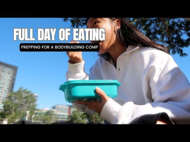 FULL DAY OF EATING (prepping for a bodybuilding show) | IFBB Bikini Prep Series