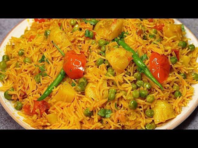 चटपटा आलू मटर पुलाव जो किसी बिरयानी से कम नहीं | Aloo Matar Pulao | Veg Pulao Recipe