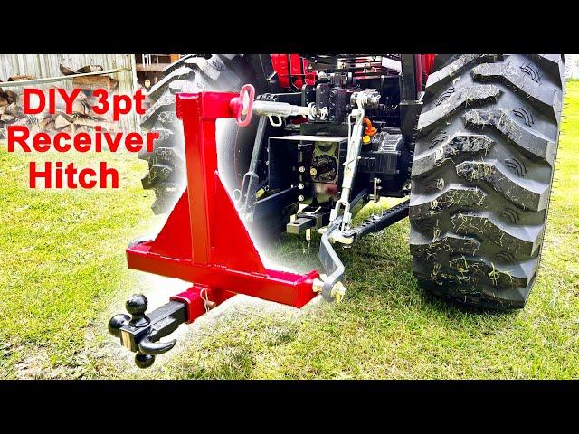 DIY easy homemade 3pt tractor tow bar with demo! Branson 2515H Farmers Equipment Cat 1 Compact