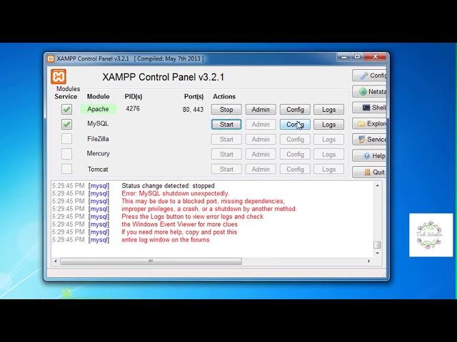 Solved : Xampp mysql error