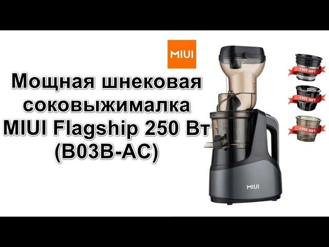 Мощная шнековая соковыжималка MIUI Flagship(B03B-AC) 250 Вт