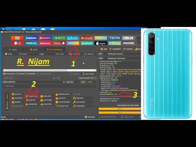 Realme 6i (Rmx2040) Lock Remove By Unlock Tool - R.i Nijam