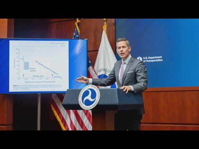 Secretary Duffy Holds Press Conference Following NTSB's Preliminary Report