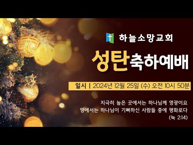 하늘소망교회 성탄축하예배/김성원목사/24.12.25