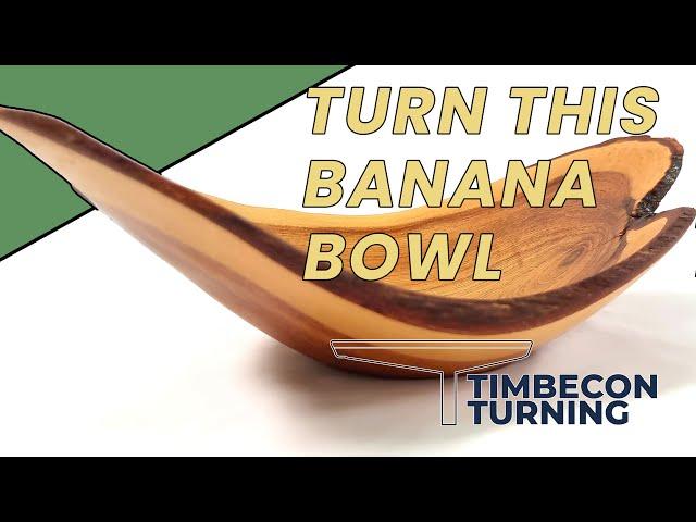 Woodturning - Turning a Banana Bowl from White Cypress | The Silent Woodturner