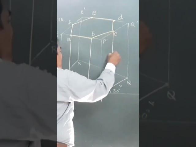 Isometric Projection of a Hexagonal Prism/ Engineering Drawing