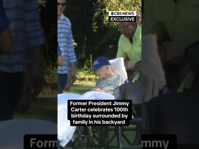 Former President Jimmy Carter celebrates 100th birthday #shorts