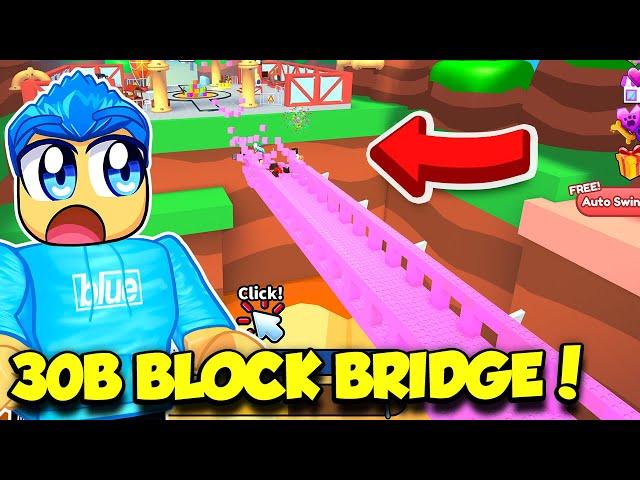 I Built A Bridge 30,000,000,000 BLOCKS LONG In Build A Bridge Simulator!!