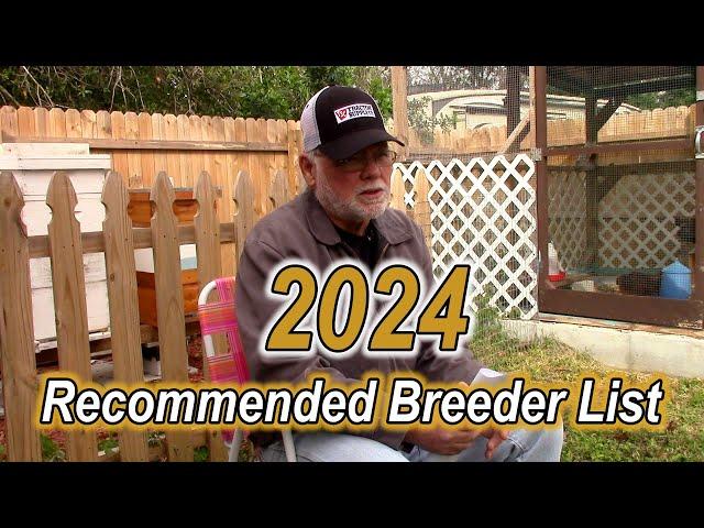 Coturnix Corner's 2024 Recommended Breeder List