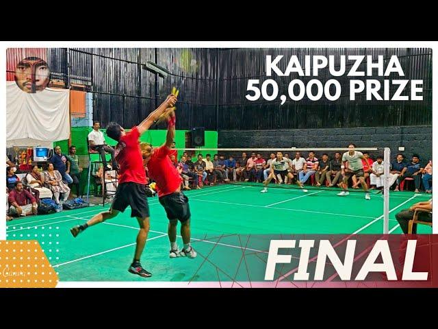 ADHIN/KAMAL VS SHYAMPRASAD/ARUN GEORGE:10TH JOYEES ALL KERALA BADMINTON TOURNAMENT KAIPUZHA