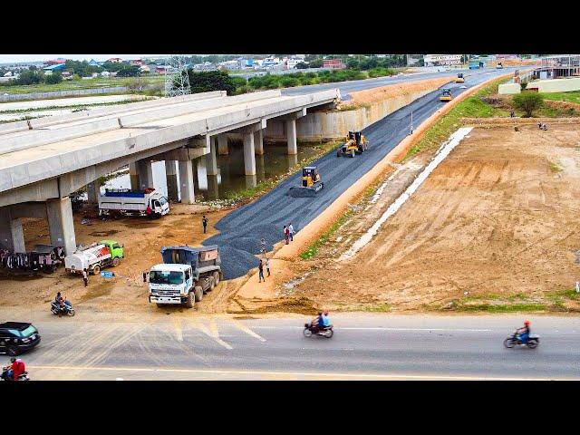 Ultimate Road Construction Making Foundation Road By Bulldozer & Grader Spreading Gravel