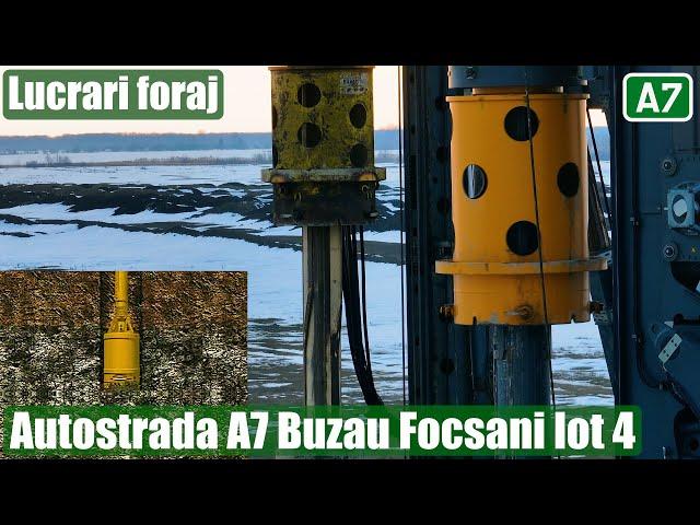AUTOSTRADA A7 Buzau Focsani lot 4 | Lucrari foraj | 01.02.2023 Autostrada Moldovei