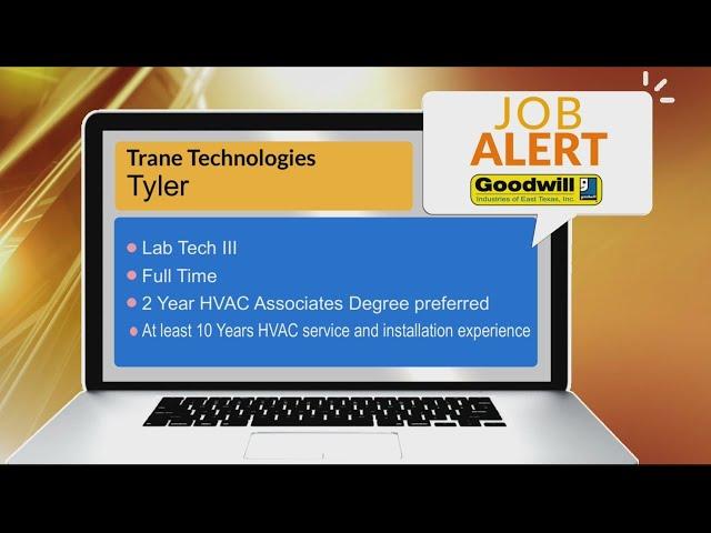 JOB ALERT: Trane Technologies in Tyler hiring a Lab Tech II