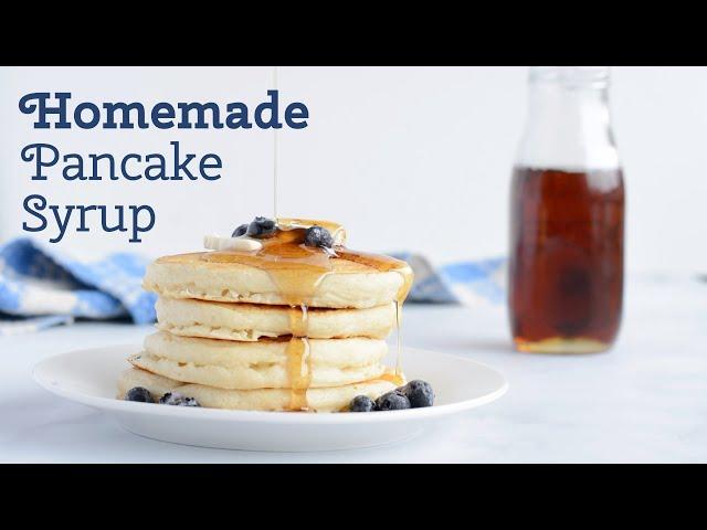 How to Make Homemade Pancake Syrup, White Sugar Recipe, Only 4 Ingredients Needed