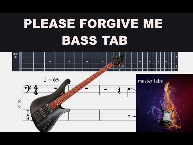 PLEASE FORGIVE ME  | BRYAN ADAMS | GuitarBASS Tab | TUTORIAL #Mastertabs#BestFreeYoutubeMusic #rock