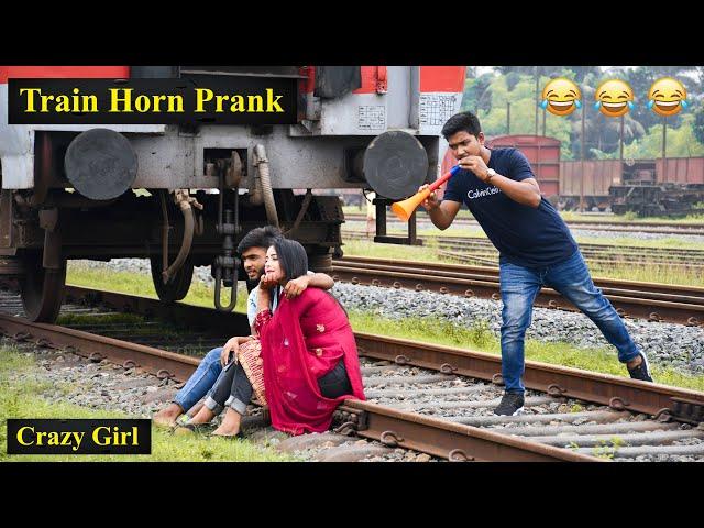 Viral Train Horn Prank on Girl 2022 | Funny Prank Videos | 4-Minute Fun