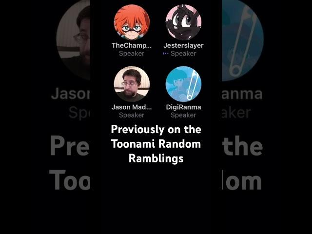 Previously on the Toonami Random Ramblings: When’s Ranama 1/2?  (3/2/24) #toonami #talkshow