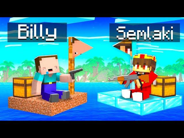 Billy Arm vs Semlaki Reich HOLZFLOß Bau Challenge in Minecraft