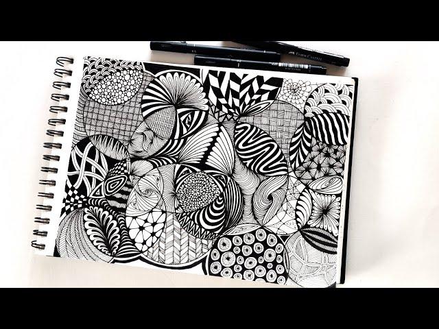 Zentangle art || Zentangle || Doodle art || Zendoodle || Zentangle patterns || Doodle patterns