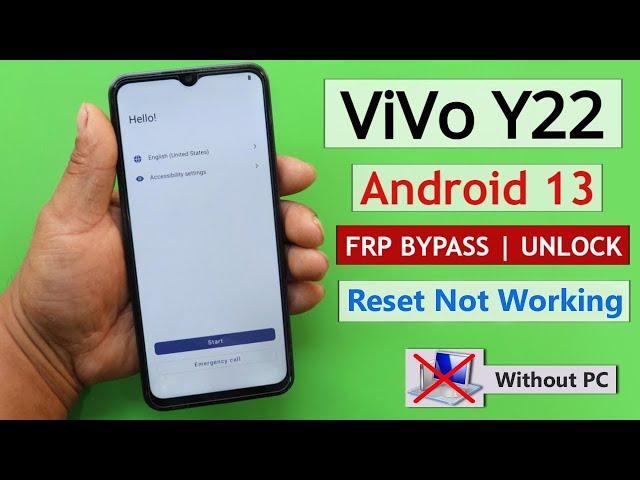 Vivo Y22 / Y22s FRP Unlock Android 13 Latest Update - (Without Computer)2024