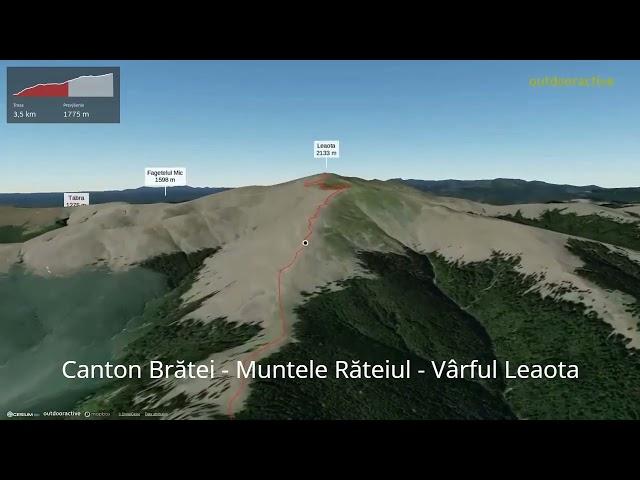 Canton Brătei - Muntele Răteiul - Vârful Leaota ∆ hiking trails ∆ 3d-trail.com/romania/