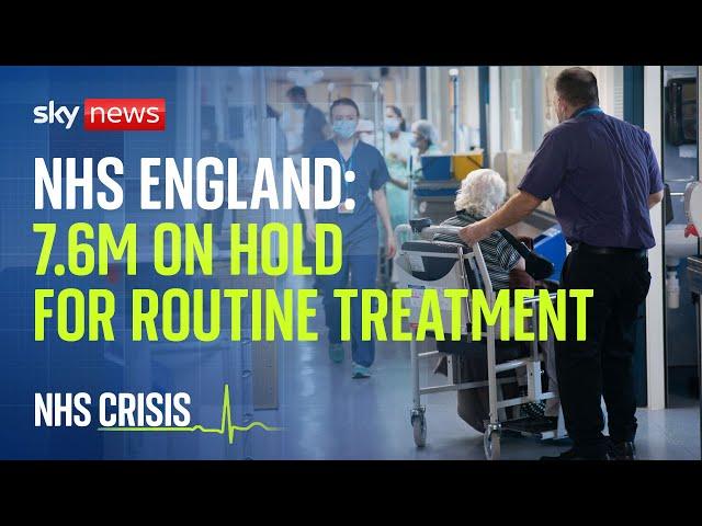 NHS England: Waiting lists hit record high as 7.6m on hold for routine treatment