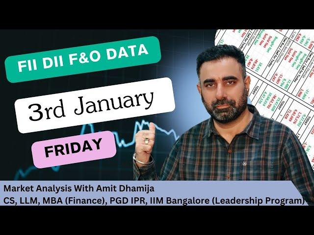 FII DII F&O Data || Nifty Banknifty Finnifty Prediction for Tomorrow Friday 3rd January 2025